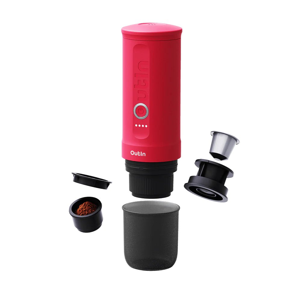【新品未使用】outin nano Outin Nano ポータブルエスプレッソマシーン(クリムゾンレッド